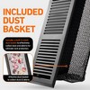 Home Intuition Contemporary Floor Vent Cover 4X14 Inch with Mesh Cover Trap Heat and Air Walkable Metal Floor Vent for HVAC Duct, Matte Black - 2 of 4