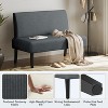 Yaheetech Armless Loveseat, Mini Sofa Seat made with Rubberwood Legs and USB Ports for Living Room - 4 of 4