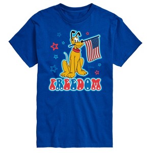 Men's - Disney - Pluto USA Flag Short Sleeve Graphic T-Shirt - 1 of 4