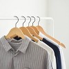 WeThinkStorage 30pk Premium Wood Hotel Quality Regular Hanger Natural - 4 of 4