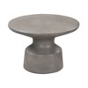 HomeRoots 24" Gray Concrete Round Coffee Table - 4 of 4