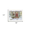 HomeRoots Decorated Holiday Porch White Framed Wall Art - 3 of 4