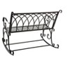 Evergreen Beautiful Springtime Colorful Black Rocking Brushed Metal Garden Bench - 43x33x37 in - 4 of 4