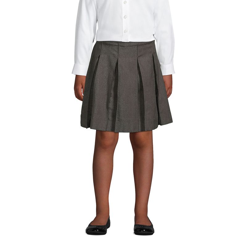 Lands' End School Uniform Kids Solid Box Pleat Skirt Below the Knee, 3 of 6