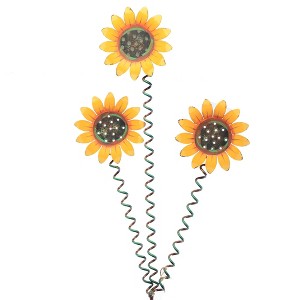 Fall 32.75 In Sunflower Trio Stake Thanksgiving Decorative Garden Stakes - 1 of 3