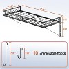 LunaLulinlk Pot Rack Wall-Mounted Cookware Organizer with 10pcs Hooks for Kitchen in Bronze - 3 of 4