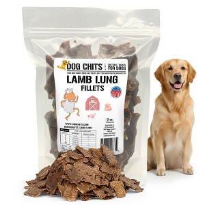 Dog Chits Lamb Lung Fillets Dog and Puppy Treats | Made in USA | Easy to Break Slices | Great for Training - 1 of 4