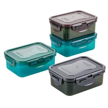 LocknLock On the Go Meals 3-Piece 34 lbs. Divided Rectangular Food