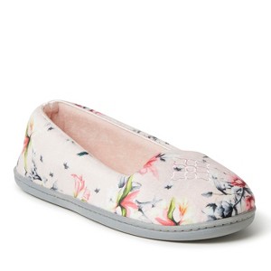 Dearfoams Womens Rebecca Microfiber Velour Closed Back House Slipper - 1 of 4