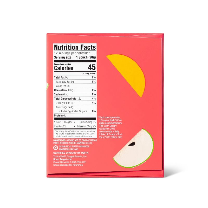 Organic Applesauce Pouches - Apple Mango - 12ct - Good &#38; Gather&#8482;, 4 of 5