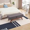 CAVINAS Rectangular Storage Ottoman Bench,Upholstered Ottoman with Solid Wood Feet for Living Room,Bedroom - 2 of 4