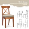Aoodor Outdoor Chair Cushion W18''xD19''  Soft and Fade-resistant Polyester,Two Sets of  Ties for High Adaptability, Set of 4 - 4 of 4