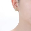 Guili 14K Gold Plated Cubic Zirconia Floral Stud Earrings with Sparkling Stones, a Perfect Addition to Any Jewelry Enthusiast’s Collection - 3 of 3