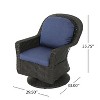 Christopher Knight Home Liam Outdoor Wicker Swivel Club Chairs with Cushions (Set of 2) - 3 of 4