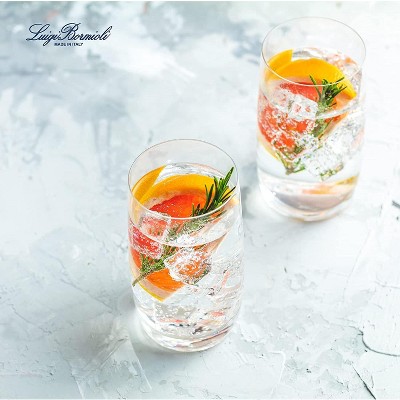 Luigi Bormioli Crescendo Clear Glass Highball Tumblers, Set of 4, 20 oz