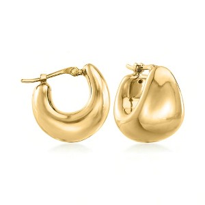 Ross-Simons 18kt Gold Over Sterling Silver Puffed Dome Hoop Earrings - 1 of 4