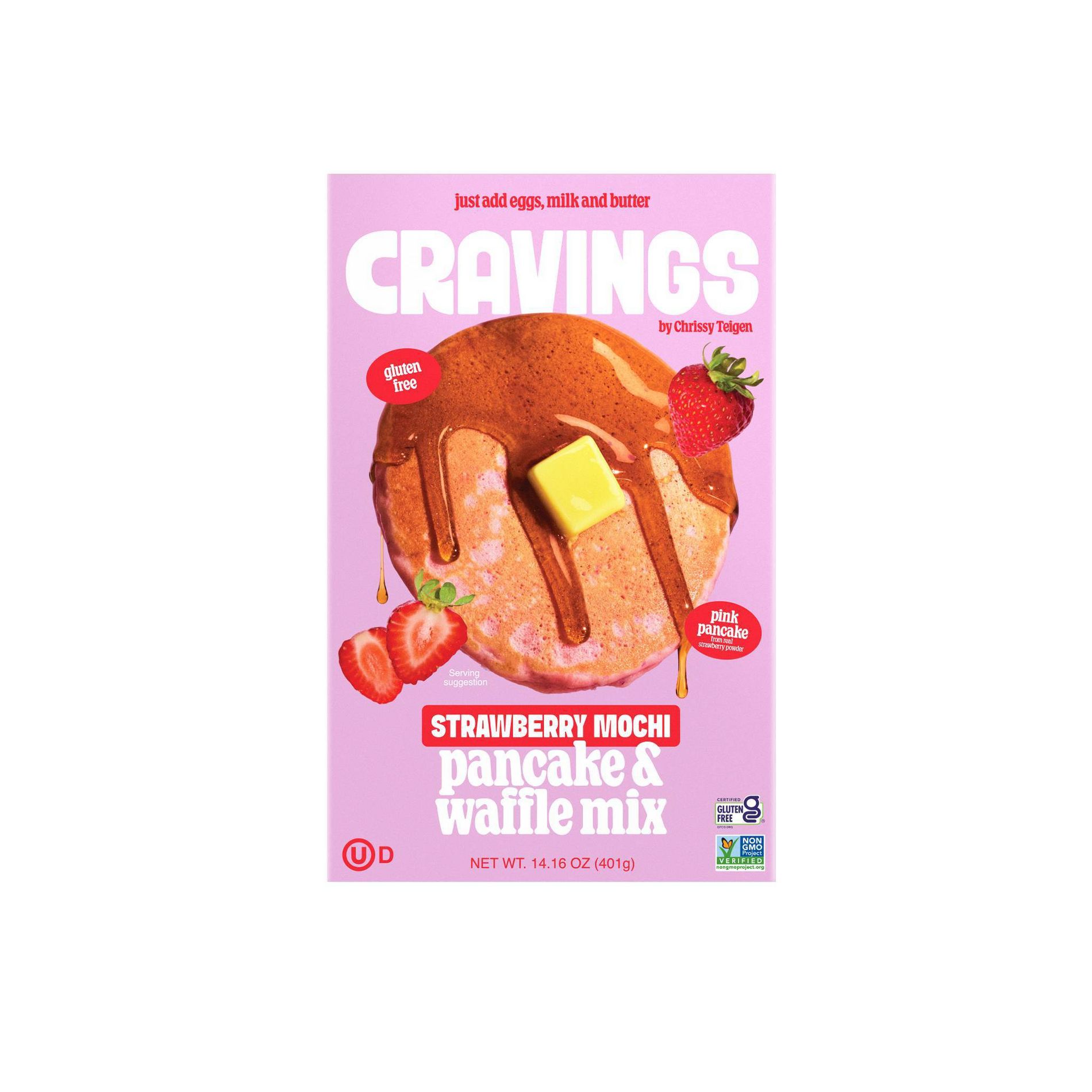 Cravings by Chrissy Teigen Strawberry Mochi Pancake and Waffle Mix - 14.16oz
