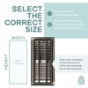 Home Intuition Contemporary Floor Vent Cover 4X12 Inch with Mesh Cover Trap Heat and Air Walkable Metal Floor Vent for HVAC Duct, Satin Nickel - 4 of 4