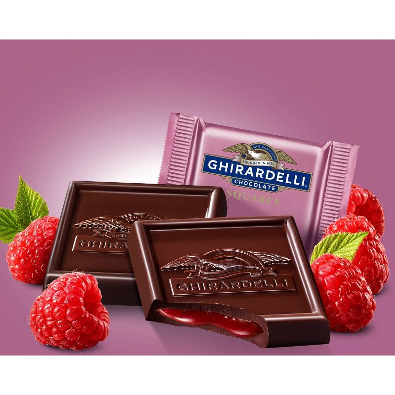 Ghirardelli Dark Chocolate &#38; Raspberry Filling Candy Squares - 6.38oz, 3 of 11