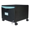 Storex Single-Drawer Mobile Filing Cabinet, 1 Legal/Letter-Size File Drawer, Black/Teal, 14.75" x 18.25" x 12.75" - 2 of 4