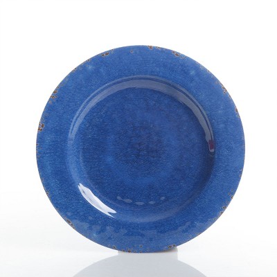 Mauna Cobalt Blue Melamine Dinnerware Set, Service for 4