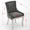 Modern Luxury Chenille Dining Chairs Set of 2 with Gold-Plated Curved Legs and Rivet Trim for Dining Room-Baofuwish - 4 of 4