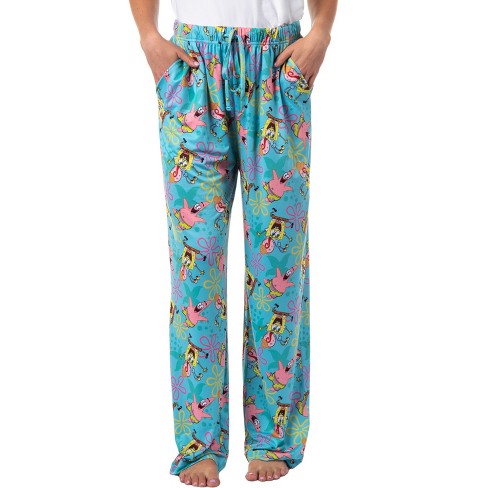 Spongebob Squarepants Women's Patrick Gary Tossed Print Sleep Pajama Pants  Turquoise : Target
