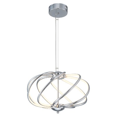 C Cattleya 8-Light 19.25inch Chrome 3000K LED Chandelier Pendant Light
