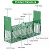 iMountek"38" 2-Door Live Animal Trap Cage for Raccoons, Skunks, Armadillos, Opossums, & More - Humane"Green - 3 of 4
