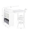 Guidecraft Design Studio – White: 3-in-1 Kids Art Table & Stool, Writing, Painting & Drafting Table w/ Craft Storage & Bins, Art Easel with Paper Roll - 4 of 4