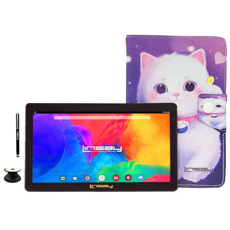 LINSAY 7" 2GB RAM 64GB STORAGE New Android 13 Tablet Bundle, 1 of 2