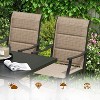 DSVIMOY Patio Dining Chairs, 4 Pieces Outdoor Dining Chairs Set, 360°Swivel Dining Chair for Patio, Brown, 23"*21.7"*40.2" - 4 of 4