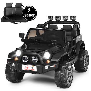 Costway 12v Kids Ride On Truck Car Electric Vehicle Remote W/ Music & Light  Black : Target