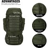 60L Military Internal Frame Backpack for Hiking,Camping,Hunting,Rucksack Backpack with Rain Cover - 3 of 4