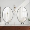 Okak 39IN Vintage Oval Bathroom Mirror with Metal Frame, Aged Effect Wall Mirror, Vanity Mirror for Bathroom, Living Room, Bedroom - 3 of 4