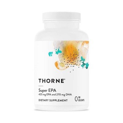 THORNE Super EPA - Omega-3 Fatty Acids EPA 425mg and DHA 270mg Supplement - Gluten-Free, Dairy-Free, Soy-Free - 90 Gelcaps
