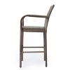 Vynxaria Littleton Modern Outdoor Barstool ¨C Durable Polyethylene Rattan & Metal Frame - 3 of 4