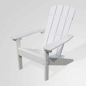 Lakeside Faux Wood Adirondack Outdoor Portable Chair White - Merry Products: Water-Resistant, 250lb Capacity - 1 of 4