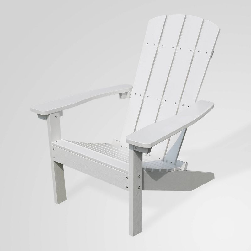 Lakeside Faux Wood Adirondack Outdoor Portable Chair White - Merry Products, 1 of 10