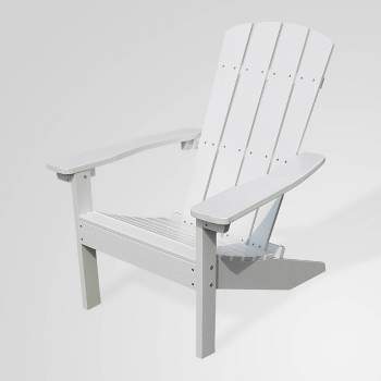 Lakeside Faux Wood Adirondack Outdoor Portable Chair White - Merry Products