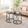 unipaws Black Nesting Coffee Table Set of 2 - 2 of 4