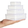 40 Piece Empty Square Mini Storage Containers with Lids for Crafts, Jewelry, Board Game Storage (4 Sizes) - 4 of 4