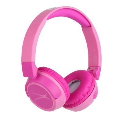 Altec Lansing Kid Safe 2-in-1 Bluetooth Wireless Headphones - Princess Pink