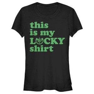 Juniors Womens Marvel Captain Marvel St. Patrick's Day This Is My lucky Shirt T-Shirt - 1 of 4