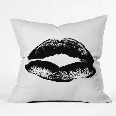 18"x18" Rebecca Allen Levres Throw Pillow Black - Deny Designs