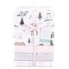 Hudson Baby Infant Girl Cotton Flannel Receiving Blankets, Winter Forest, One Size - 2 of 4