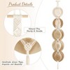 Aoibox Hand Woven Macrame Hat Hanger Wall Rack Organizer for Cowboy Fedora Wide Brim Hats Boho Decor 5 Hooks - 4 of 4
