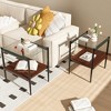 MAYEERTY Coffee Table and End tables Set of 3, Tempered Glass Table with MDF layer, Modern Tables for Living Room , Transparent Glass - 4 of 4