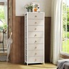 Crestlive Products 8 Drawers Vertical Dresser dressers for bedroom Storage Tower with Sturdy Steel Frame Wood Top Easy Pull Fabric Bins Handles - image 2 of 4