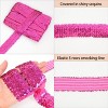 Elastic Sequin Trim, 1.9 Inch 5 Row Flat Glitter Paillette Metallic Stretch Sequin Strip, Bling Sequin Ribbon DIY Fabric, 11 Yards - 3 of 4